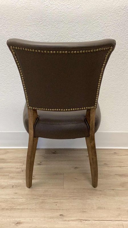 Photo 3 of LEATHER DUKE DINING CHAIR WITH NAIL HEAD TRIM