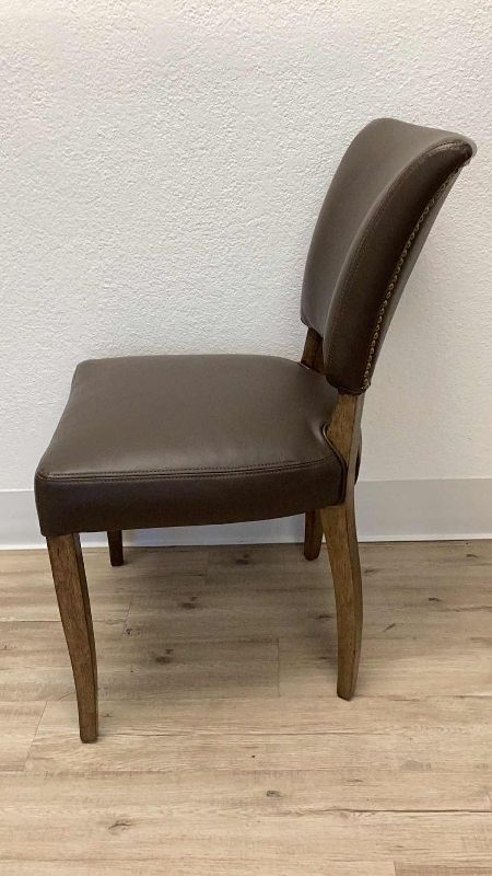 Photo 4 of LEATHER DUKE DINING CHAIR WITH NAIL HEAD TRIM