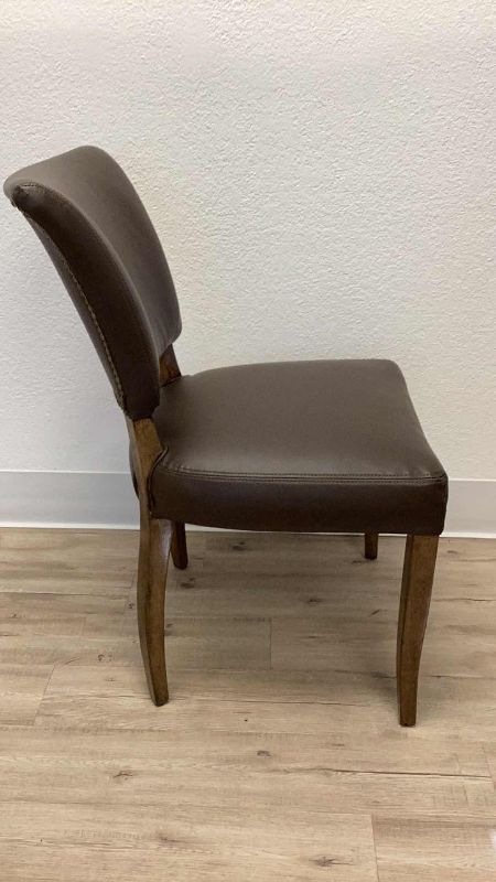 Photo 2 of LEATHER DUKE DINING CHAIR WITH NAIL HEAD TRIM