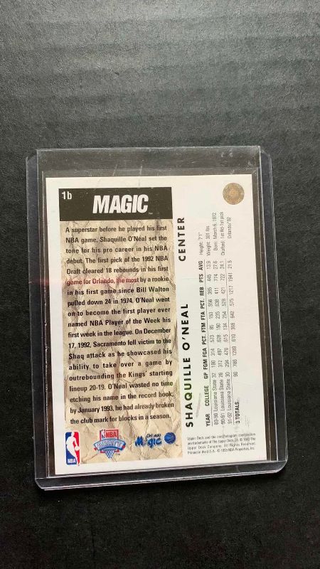 Photo 1 of NBA BASKETBALL 1999 ROOKIE SHAQUILLE O’NEAL