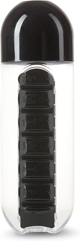 Photo 1 of NuvoMed Pill and Vitamin Water Bottle Organizer BLACK
