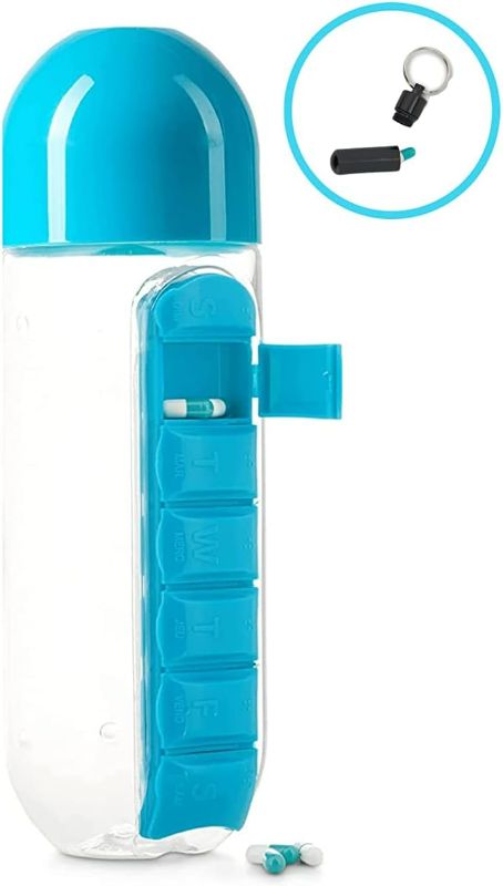 Photo 1 of NuvoMed Pill and Vitamin Water Bottle Organizer Blue