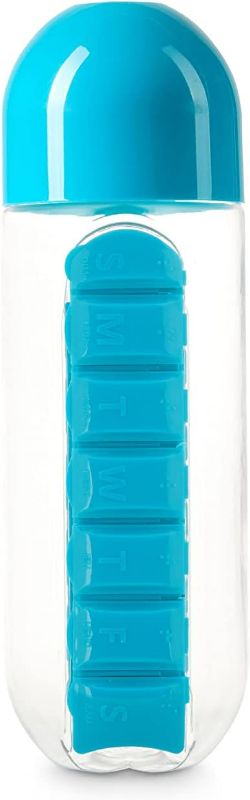 Photo 2 of NuvoMed Pill and Vitamin Water Bottle Organizer Blue
