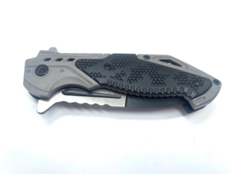 Photo 1 of Black And Gray Folding Pocket Knife With Clip New