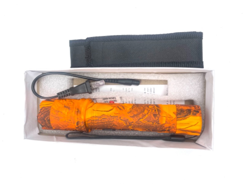 Photo 3 of  Cheetah Brand Flashlight Stun Gun Orange Camo NEW 