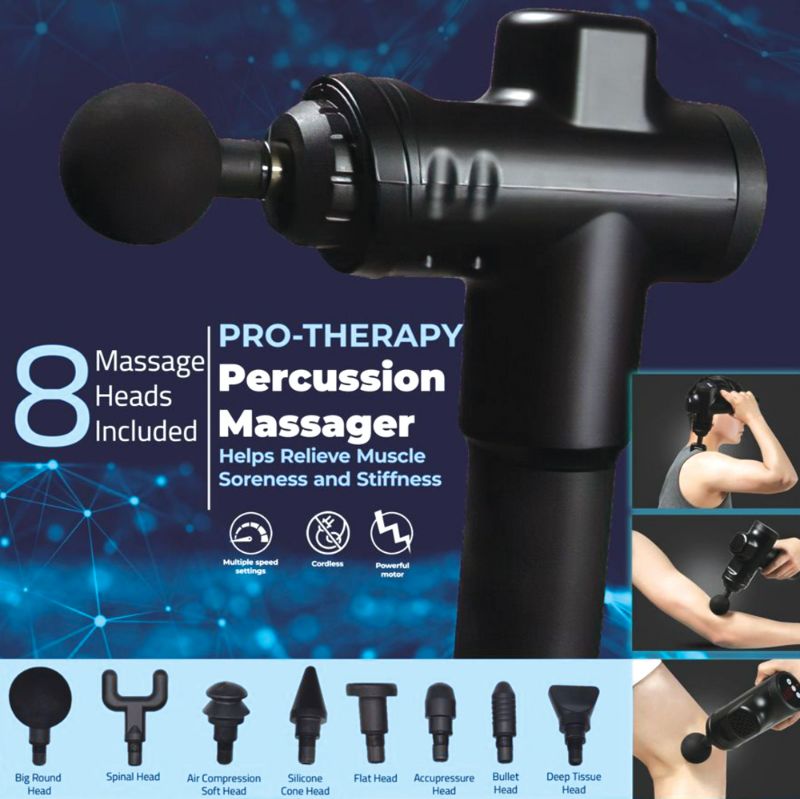 Photo 2 of TheraTone Pro Therapy Percussion Massager Helps Relieve Muscle Soreness and Stiffness with 8 Massage Heads
