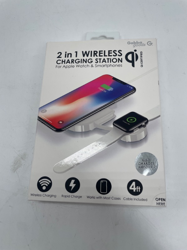 Photo 2 of Gabba Goods 2 in 1 Wireless Charging Station For Apple Watch And Iphone 