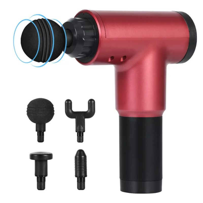 Photo 1 of Mini Red Bcore Massage Gun With 4 Attachments 