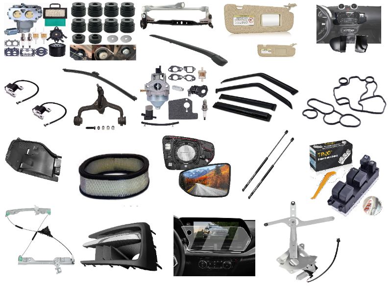 Photo 1 of 64pc Miscellaneous Automotive Box - Non Refundable -  Items Are For Various Vehicles - Items Are Either Partial Parts, Slightly Used, New Items, & Not Tested - ** Will Need Truck or Large Vehicle For Pickup *
