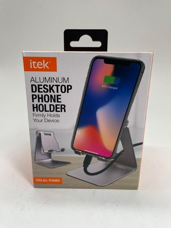 Photo 1 of Itek Aluminum Desktop Phone Holder - Silver 
