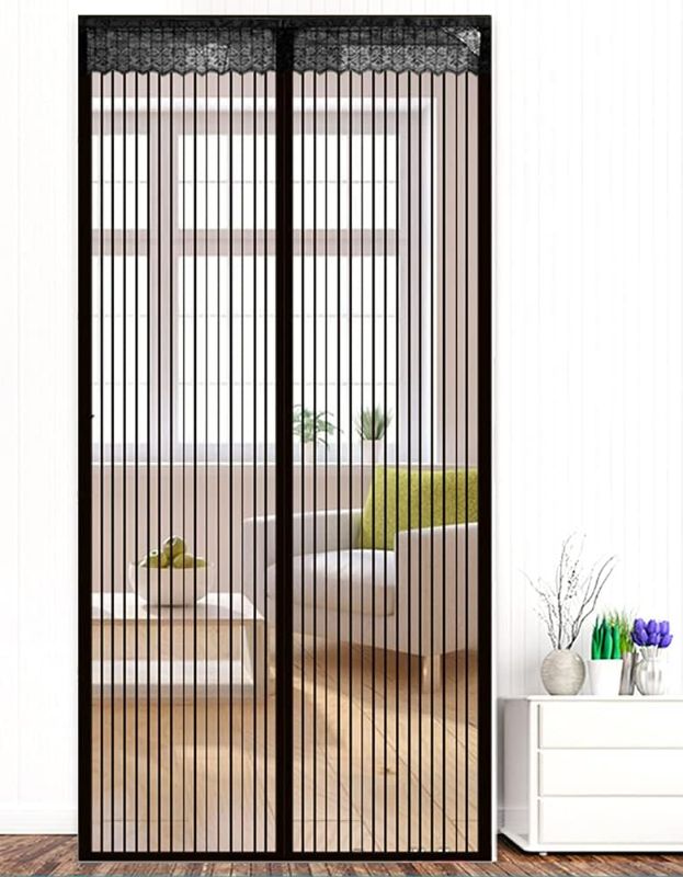 Photo 1 of Reinforced Magnetic Window Screen Mesh Curtain with Magnets for Window and Door Full Frame