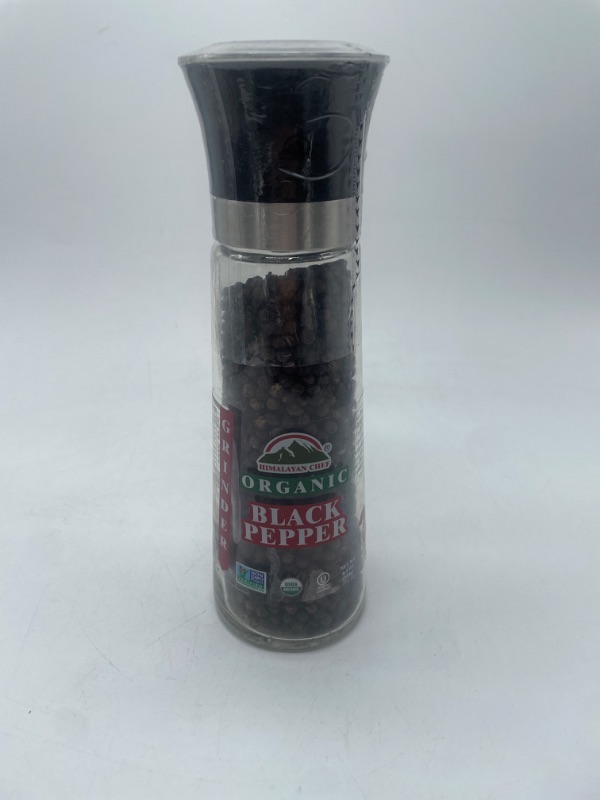 Photo 2 of Himalayan Chef Organic Black Pepper Refillable Glass Grinders, 6.40 ounces