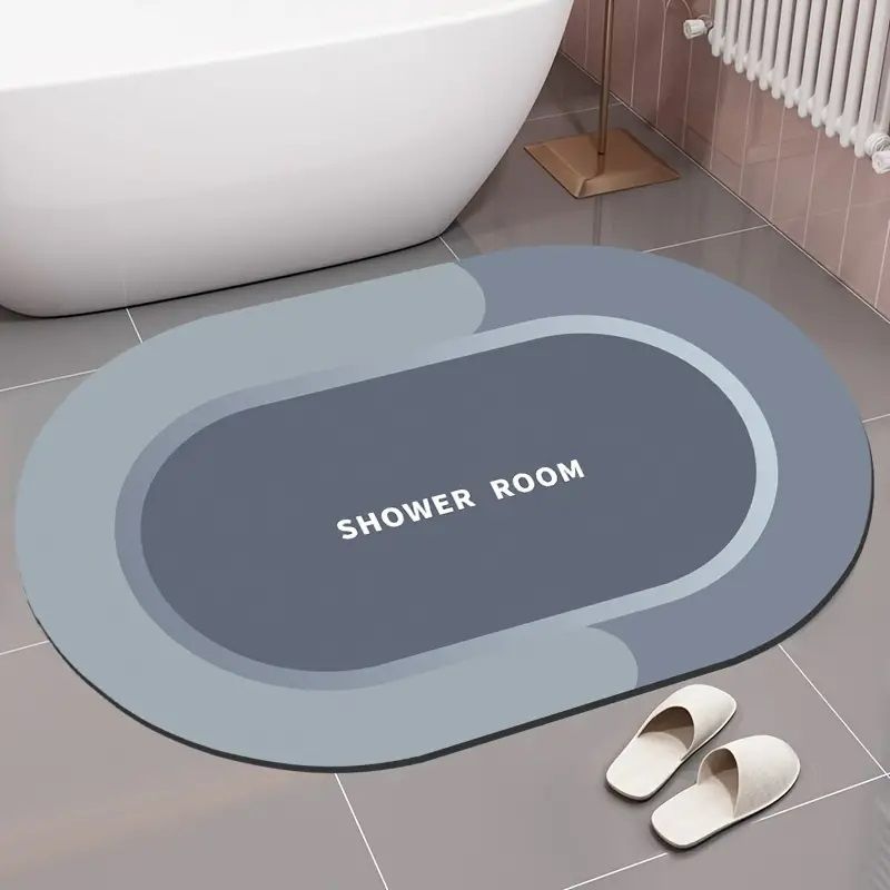 Photo 1 of 2 pc Super Absorbent  Bath Mat - Quick Drying Rug for Shower, Sink, and Bathtub 