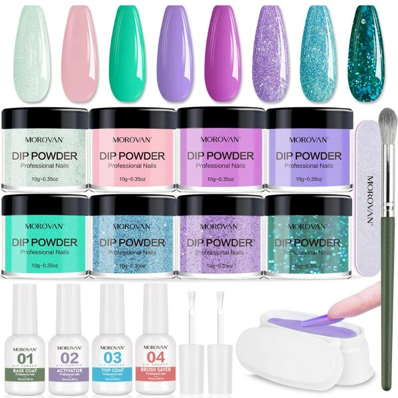 Photo 1 of Morovan Dip Powder Nail Kit 18 piece