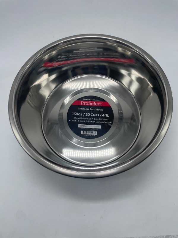 Photo 1 of Heavy Stainless Steel Dish Mirror Finish 160oz