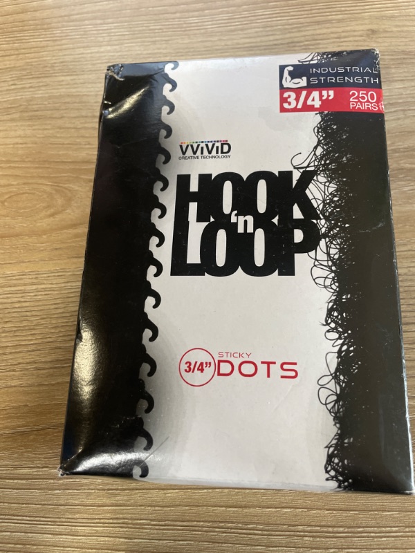 Photo 1 of LLPT Hook Loop Dots (250 Pairs) Heavy Duty Adhesive 3/4” Diameter Very Strong Sticky Dot Coins Waterproof for Art Craft Classroom Office Home Deco Color White