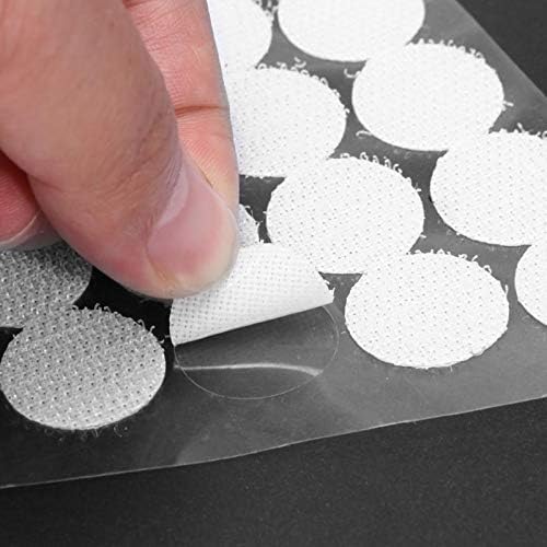 Photo 2 of LLPT Hook Loop Dots (250 Pairs) Heavy Duty Adhesive 3/4” Diameter Very Strong Sticky Dot Coins Waterproof for Art Craft Classroom Office Home Deco Color White