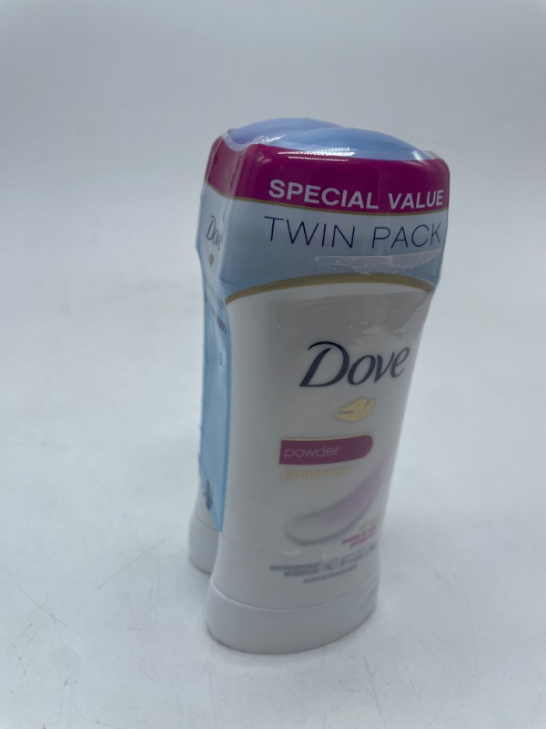 Photo 2 of Dove Anti-Perspirant Deodorant Invisible Solid, Powder, Twin Pack, 2.6 Oz (Pack of 2)