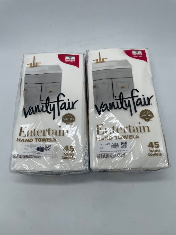 Photo 2 of Vanity Fair Entertain Hand Towels, Disposable White Paper Hand Towels, 90 Count