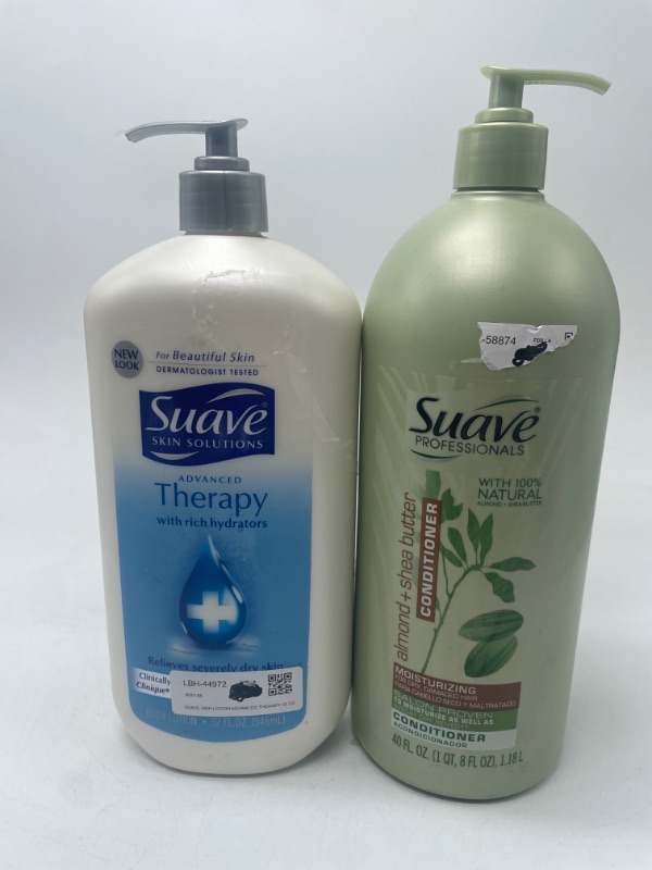 Photo 1 of Suave174 Almond + Shea Butter Moisturizing Conditioner - 40oz & Suave Body Lotion - Advanced Therapy - 32 oz