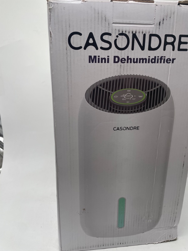 Photo 3 of CASONDRE 56OZ Dehumidifier, 500 Sq ft Small Dehumidifier with Touch Control LED Screen, Temperature Display, Timer, 3 Modes, Auto Shut Off Portable Dehumidifier for Bathroom, Basement, Bedroom, RV
