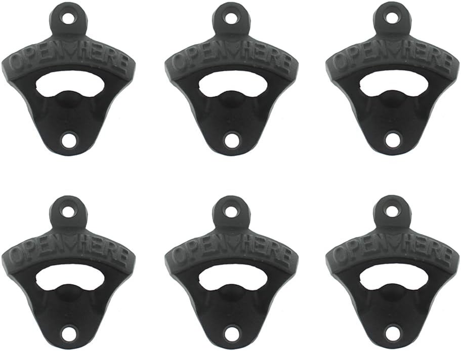 Photo 1 of 4 COUNT ONLY
4 COUNT ONLY
Luwanburg 4 PCS Black Cast Iron Beer Bottle Opener Wall Mounted Bottle Cap Opener Open Here for Man Cave Patio Bar

4 COUNT ONLY