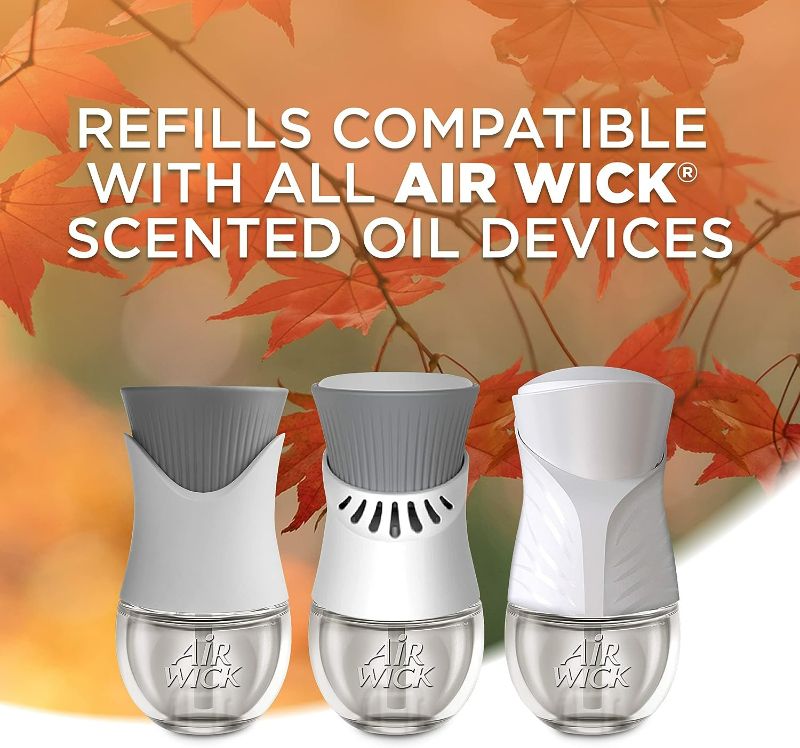 Photo 2 of Air Wick Plug in Scented Oil 4 Refills, Warm Pear Cider, Essential Oils, Air Freshener Fall Scent, Fall décor
