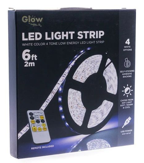 Photo 2 of 6 Foot White LED Light Strip with Remote Control
