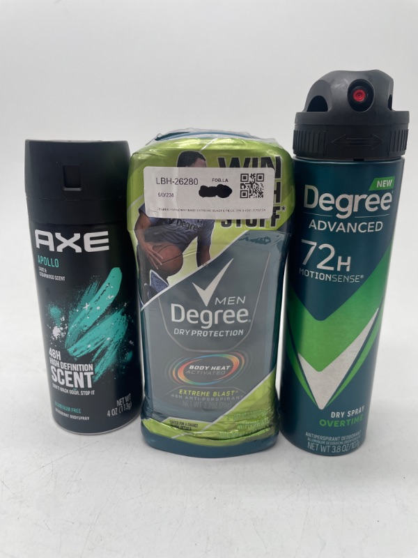 Photo 1 of Degree Men Original Protection Antiperspirant Deodorant 48-Hour Sweat & Odor Protection Extreme Blast Antiperspirant For Men 2.7 oz, Twin Pack & Degree Deodorant 3.8 Ounce Mens Dry Spray Overtime (113ml)
Apollo Body Spray Deodorant Sage & Cedarwood
