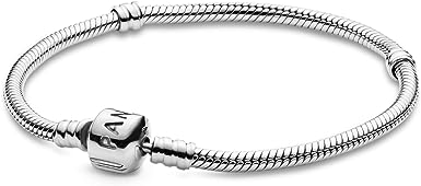 Photo 1 of PANDORA Jewelry Iconic Moments Snake Chain Charm Sterling Silver Bracelet
