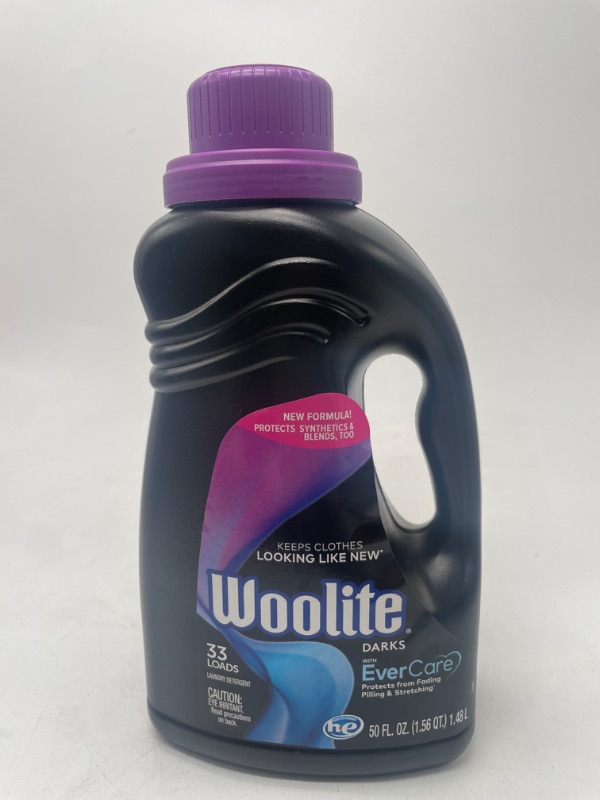 Photo 2 of Woolite All Darks, 33 Loads Liquid Laundry Detergent, Regular & HE Washers, Dark & Black Clothes & Jeans
