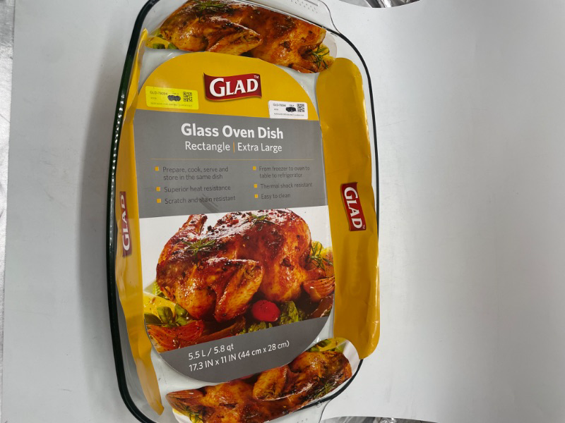 Photo 2 of Glad Roaster Baking Dish: Large Rectangular Roaster Pan For Baking And Cooking - Oven and Dishwasher Safe Cookware – 5.5 Quart Oven Casserole Pan