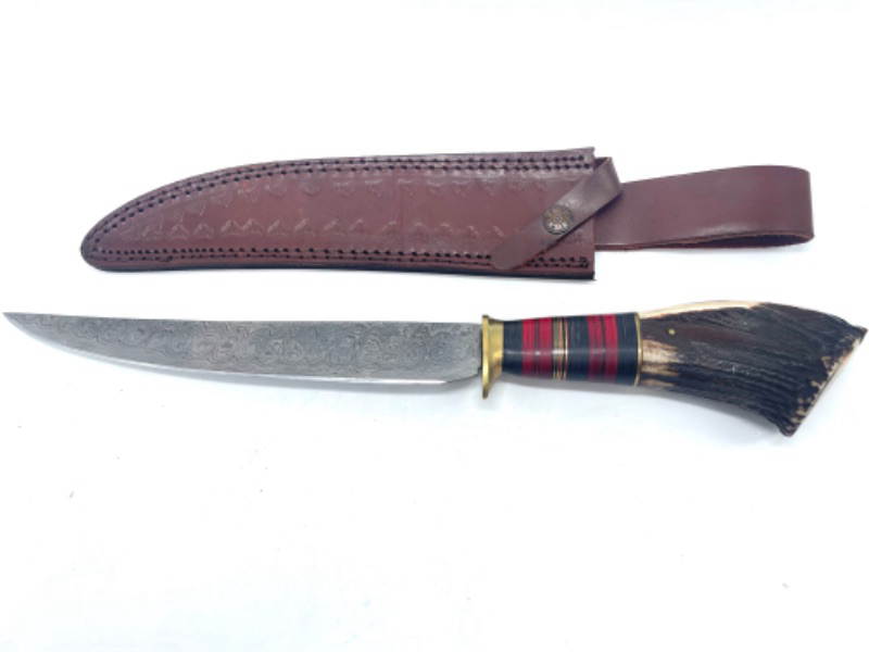 Photo 2 of Damascus Szco Supplies Long Hunter Knife