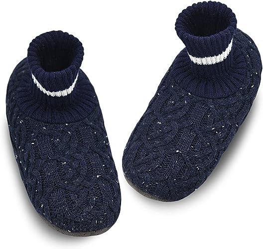Photo 1 of DICUIRD Men's Slippers Socks Autumn Winter Indoor Non-Skid House Slippers
