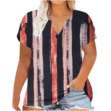 Photo 1 of Petal Short Sleeve Plus Size Tops for Women's Summer 2023Tunic Blouse Casual Lightweight Going Out Tee Shirts (XXL) NEW