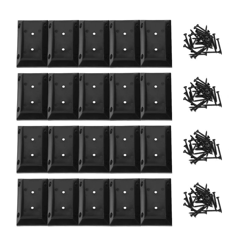 Photo 1 of Eapele 20pcs Deck Railing Brackets Connectors for 2x4 Railing Wood Post with 120pcs Wood Screws NEW 