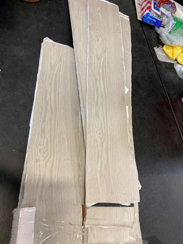 Photo 3 of Art3d Peel and Stick Floor Tile Vinyl Wood Plank 34-Pack 54 Sq.Ft, Aspen Yellow, Rigid Surface Hard Core Easy DIY Self-Adhesive Flooring NEW 