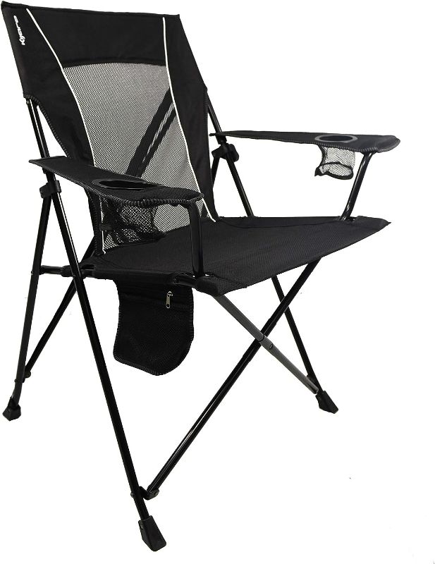 Photo 1 of Kijaro Dual Lock Portable Camping Chairs - Enjoy the Outdoors with a Versatile Folding Chair, Sports Chair, Outdoor Chair & Lawn Chair - Dual Lock Feature Locks Position – Vik Black
