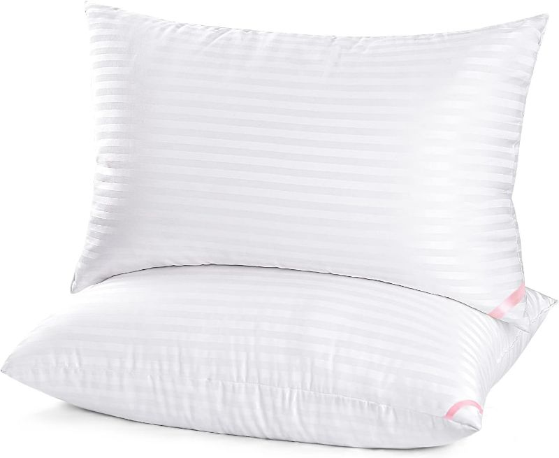 Photo 1 of Hotel Collection Bed Pillows for Sleeping 2 Pack Queen Size?Pillows for Side and Back Sleepers,Super Soft Down Alternative Microfiber Filled Pillows