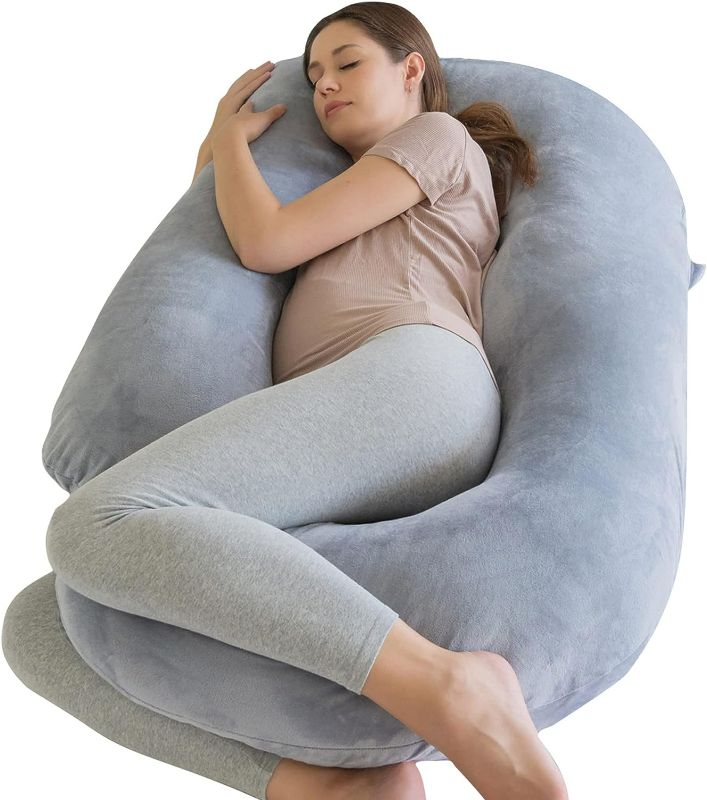 Photo 1 of Maternity Pillow U Shape? Pregnancy Pillows for Sleeping? Body Pillow? Full Body Pillow?Back Hip Leg Abdominal Support Soft and Comfortable Maternity Pillow