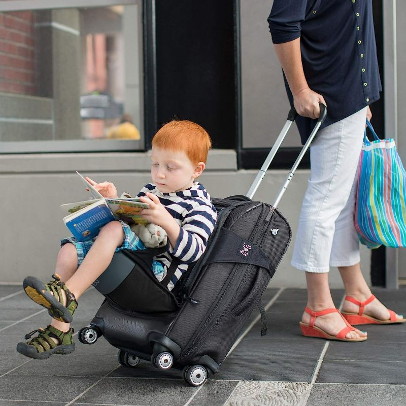 Photo 1 of Lugabug Travel Seat, Ride-On Suitcase for Kids, Child Carrier for Carry-On Luggage - Family Airport Travel Made Easy (Black/Grey)
