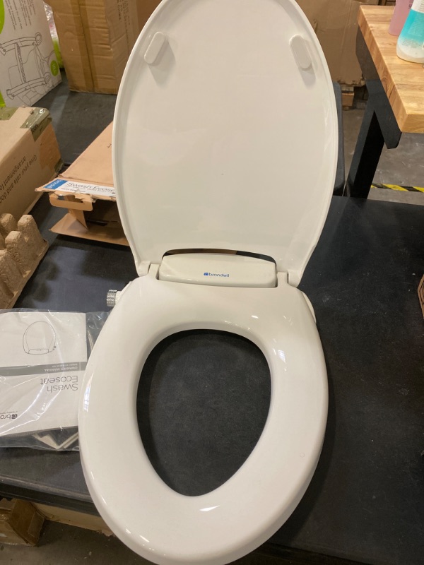 Photo 2 of Brondell Swash Ecoseat Non-Electric Bidet Toilet Seat, Fits Elongated Toilets, White - Dual Nozzle System, Ambient Water Temperature - Bidet with Easy Installation S101 Elongated