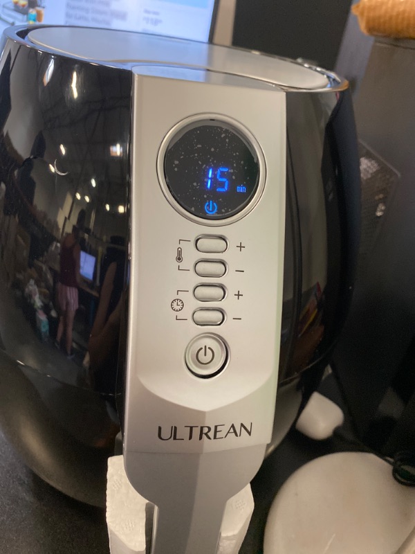 Photo 1 of Ultrean Air Fryer, 4.2 Quart (4 Liter) Electric Hot Airfryer Oven Oilless Cooker with LCD Digital Screen and Nonstick Frying Pot, UL Certified, 1-Year Warranty, 1500W (Black)