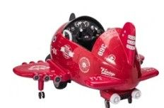 Photo 1 of TOBBI 12V Kids Electric Ride on Airplane with Remote Control, Joysticks, Bombing Sound, FM Radio, Red