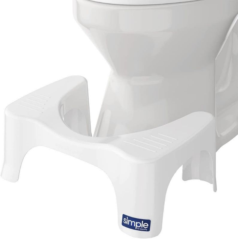 Photo 1 of Squatty Potty Simple Toilet Stool, White, 7"
