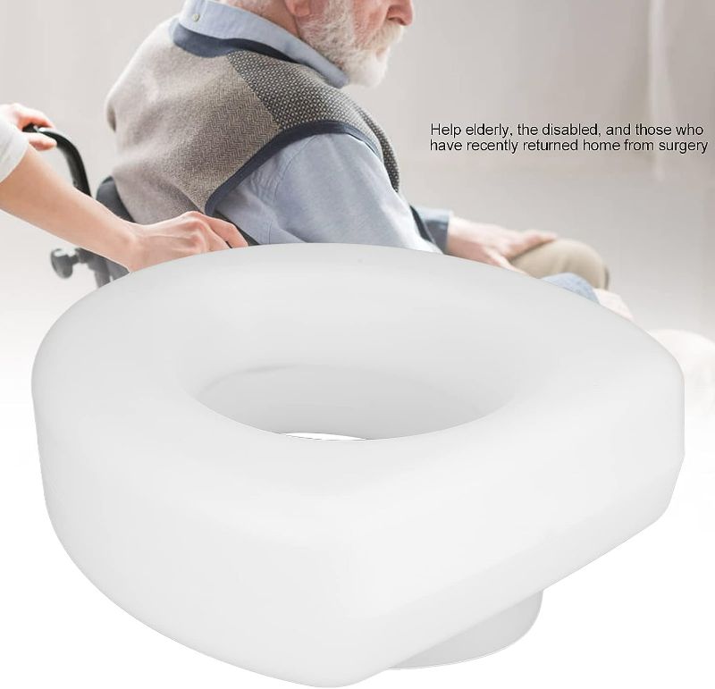 Photo 1 of Raised Toilet Seat, Raised Toilet Seat Without Lid, Simple Elevated Handicap Toilet Seat, Toilet Seat Riser for Elderly
