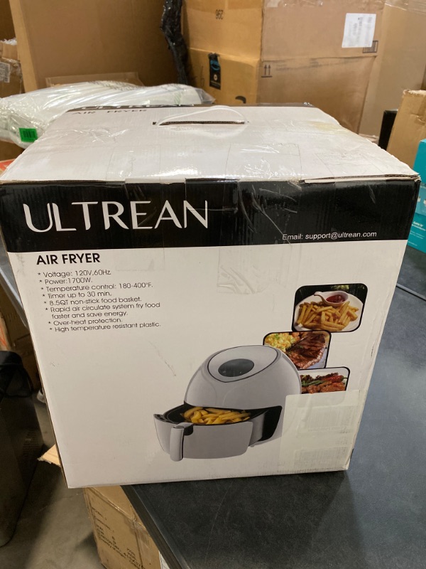 Photo 3 of Ultrean Large Air Fryer 8.5 Quart, Electric Hot Airfryer XL Oven Oilless Cooker with 7 Presets, LCD Digital Touch Screen and Nonstick Detachable Basket, ETL/UL Certified,18 Month Warranty,1700W (White)