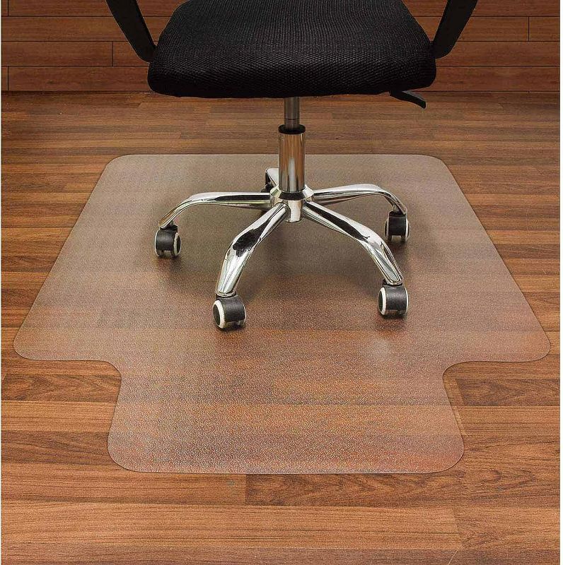 Photo 1 of AiBOB Office Chair Mat for Hardwood Floors, 36 X 48 in, Heavy Duty Floor Mats for Computer Desk, Easy Glide for Chairs, Flat Without Curling
