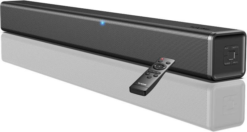 Photo 1 of W-KING 70W Wireless Sound Bars for TV with Subwoofer (Bulit-in), 35.4" TV Speakers Sound Bar with Bluetooth/HDMI-ARC/Optical/Coaxial/AUX/RCA/USB Drive, Surround Sound Home Soundbar with SUB Out/3-EQ

