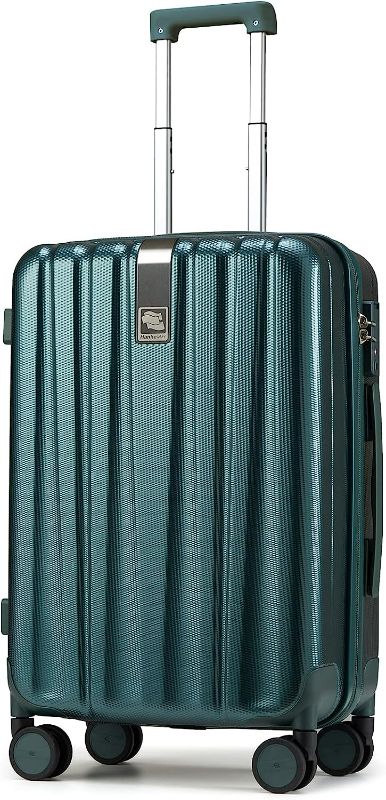 Photo 1 of Hanke 20 Inch Carry On Luggage Airline Approved, Lightweight PC Hardside Suitcase with Spinner Wheels & TSA Lock,Rolling luggage bags for Weekender,Carry-On 20-Inch(Blackish Green)

